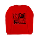 太陽の眼の太陽の眼 文字絵(黒/前面) Long Sleeve T-Shirt