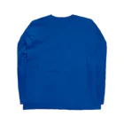 ハートのしっぽコーギーグッズ屋さん♡のウィンク コーギーロングスリーブTシャツ青 ロングスリーブTシャツの裏面