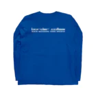 ワンコと遊ぶ人犬求所のぽるボーダー白文字 Long Sleeve T-Shirt :back