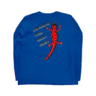 LalaHangeulのJAPANESE FIRE BELLY NEWT (アカハライモリ)　　バックプリント ロングスリーブTシャツの裏面