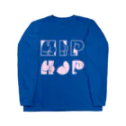 SANKAKU DESIGN STOREのHAPPY ASS HIP HOP! ネオンピンク ロングスリーブTシャツ