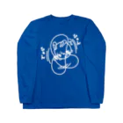 まるコロッ。のウサコロまる・縄跳び（線画：白バージョン） Long Sleeve T-Shirt