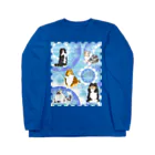 Airy BlueのFive colors of Shetland Sheepdogs.～Turquoise～ ロングスリーブTシャツ