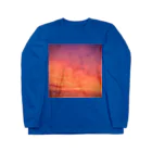 でおきしりぼ子の実験室の夕焼けすぎる雲-正方形 Long Sleeve T-Shirt