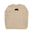 小鳥と映画館の赤い首輪のツンデレ黒猫ちゃん Long Sleeve T-Shirt :back