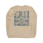 Ａ’ｚｗｏｒｋＳのSKULL&BONE TRIBAL GRUNGE WHT ON DENIM Long Sleeve T-Shirt :back