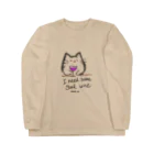 Midlife Cat🐱のMidlife Cat_WINE 🍷  ロングスリーブTシャツ