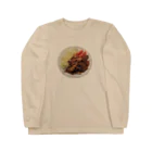 メシテロタイプ（飯テロTシャツブランド）の生姜焼き Long Sleeve T-Shirt