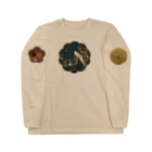 PALA's SHOP　cool、シュール、古風、和風、の和風　鳥と花柄　一参 Long Sleeve T-Shirt