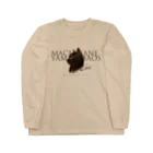 待兼山カオス製作所の『アンティークな黒猫』柄 Long Sleeve T-Shirt