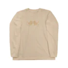 文鳥Familyの2羽の仲良し小鳥のシルエット Long Sleeve T-Shirt