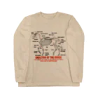 こさぶぅ店長の馬グッズラボの馬の骨スケルトンホースSKELETON HORSE Long Sleeve T-Shirt