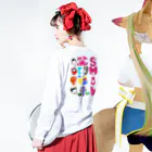 ORIちゃんの笑う門には福来る Long Sleeve T-Shirt :model wear (back, sleeve)