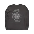 OKAGESAMAの見習い焙煎士//珈琲マニアに捧ぐ Long Sleeve T-Shirt :back