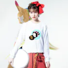 A33のねこきゅうランチ　ひと休み Long Sleeve T-Shirt :model wear (front)