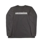 TシャツジャパンSUZURI店🇯🇵のアセンション（ASCENSION）白文字 ロングスリーブTシャツ