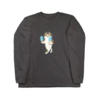 SUIMINグッズのお店の【中】ソーダアイスを意気揚々と運ぶねこ Long Sleeve T-Shirt