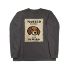 イラストカフェ（ビーグル）のWANTED BEAGLE　イラスト Long Sleeve T-Shirt