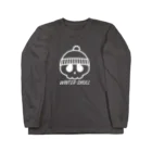 QUQU_WORKSのウィンタースカル ニットキャップドクロ ホワイト Long Sleeve T-Shirt