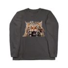 日向ぼっこのずぶ濡れ猫 Long Sleeve T-Shirt