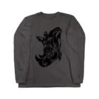 TurkeysDesignのトライバルライノセラス Long Sleeve T-Shirt