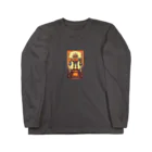 mirinconixのブリキのヴィンテージ風ロボットのイラスト Long Sleeve T-Shirt