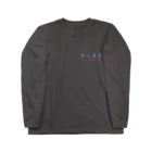 ニューレトロ飯店の炎上する餃子・黒（バックプリントver） 롱 슬리브 티셔츠