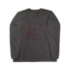 CHOTTOPOINTの警戒中の猫 Long Sleeve T-Shirt