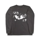 123izmの読書ねこ（白） Long Sleeve T-Shirt