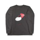 文鳥中心の文鳥さんのほっぺ Long Sleeve T-Shirt