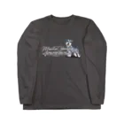 オリジナル工房プリントンのミニチュアシュナウザー前後イラスト プリント Long Sleeve T-Shirt