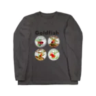 鉄格子乃人魚SUZURI支店のGoldfish Long Sleeve T-Shirt