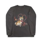 madein8☞shopのI love shiba Long Sleeve T-Shirt