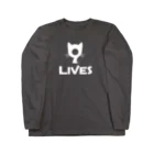 9LIVES 猫たちの王国の9LIVES logo white ロングスリーブTシャツ