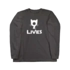 9LIVES 猫たちの王国の9LIVES logo white Long Sleeve T-Shirt