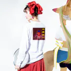 （ID+R)ealの中華電脳少女の夢(両面プリント) Long Sleeve T-Shirt :model wear (back, sleeve)