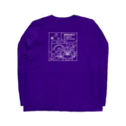 So湖いらの「びわ湖woクリーンniあらいぐま」びわこをせんたく白線ロングスリーブTシャツ Long Sleeve T-Shirt :back