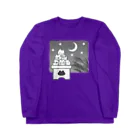 Charamaru Marketの重なる猫（お団子） Long Sleeve T-Shirt