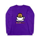 べれ {suzuri} ふぁなの 香るコーヒー（扇子ピンク色【数量限定】付き）[#将棋#香車] Long Sleeve T-Shirt