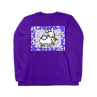 🤍一ノ瀬 彩 🐇⸒⸒ suzuri支店🤍のｶｵｽうさぎ:紫【多+1】 ロングスリーブTシャツ