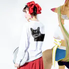 アメショーのひめちゃんのアメショーのひめちゃん⑦ Long Sleeve T-Shirt :model wear (back, sleeve)