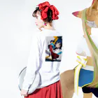 限界オタクの新境地の西条渚【和服ver】 Long Sleeve T-Shirt :model wear (back, sleeve)