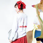 ぽんぽこマーケットの八代目火影 ロングスリーブTシャツの着用イメージ(裏面・袖部分)