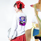 Ohayo-ohayoの哲学するデカダンちゃん Long Sleeve T-Shirt :model wear (back, sleeve)