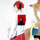 Yamanaka Tomoroの麗髪(うるかみ)シリーズ ロングスリーブTシャツの着用イメージ(裏面・袖部分)