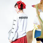 【12moonMonstarＺ】トゥエルブムーンモンスターズのスカルマン Long Sleeve T-Shirt :model wear (back, sleeve)