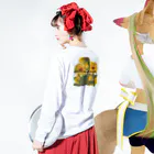 Ashitananisuru?のSorosoronatsukuru?(ひまわり) Long Sleeve T-Shirt :model wear (back, sleeve)