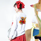 彩羽 匠 takumi irohaのわさイラスト Long Sleeve T-Shirt :model wear (back, sleeve)