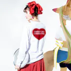 SWEET AS CHERRY PiEのMiss Valentine. (BLACK LOGO) Long Sleeve T-Shirt :model wear (back, sleeve)