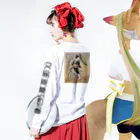 nidan-illustrationの"双輪車娘之圖會" 5-#2 Long Sleeve T-Shirt :model wear (back, sleeve)